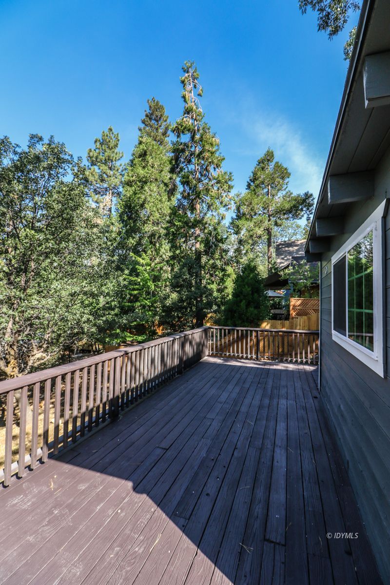 25585 Seneca Road Idyllwild, CA 92549 - Photo 18 of 24 a view of deck with wooden floor and outdoor space