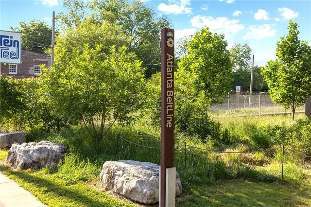 a garden view with a lake view