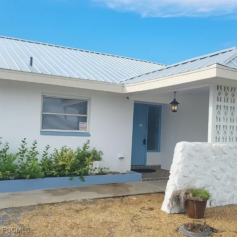 a front view of a house