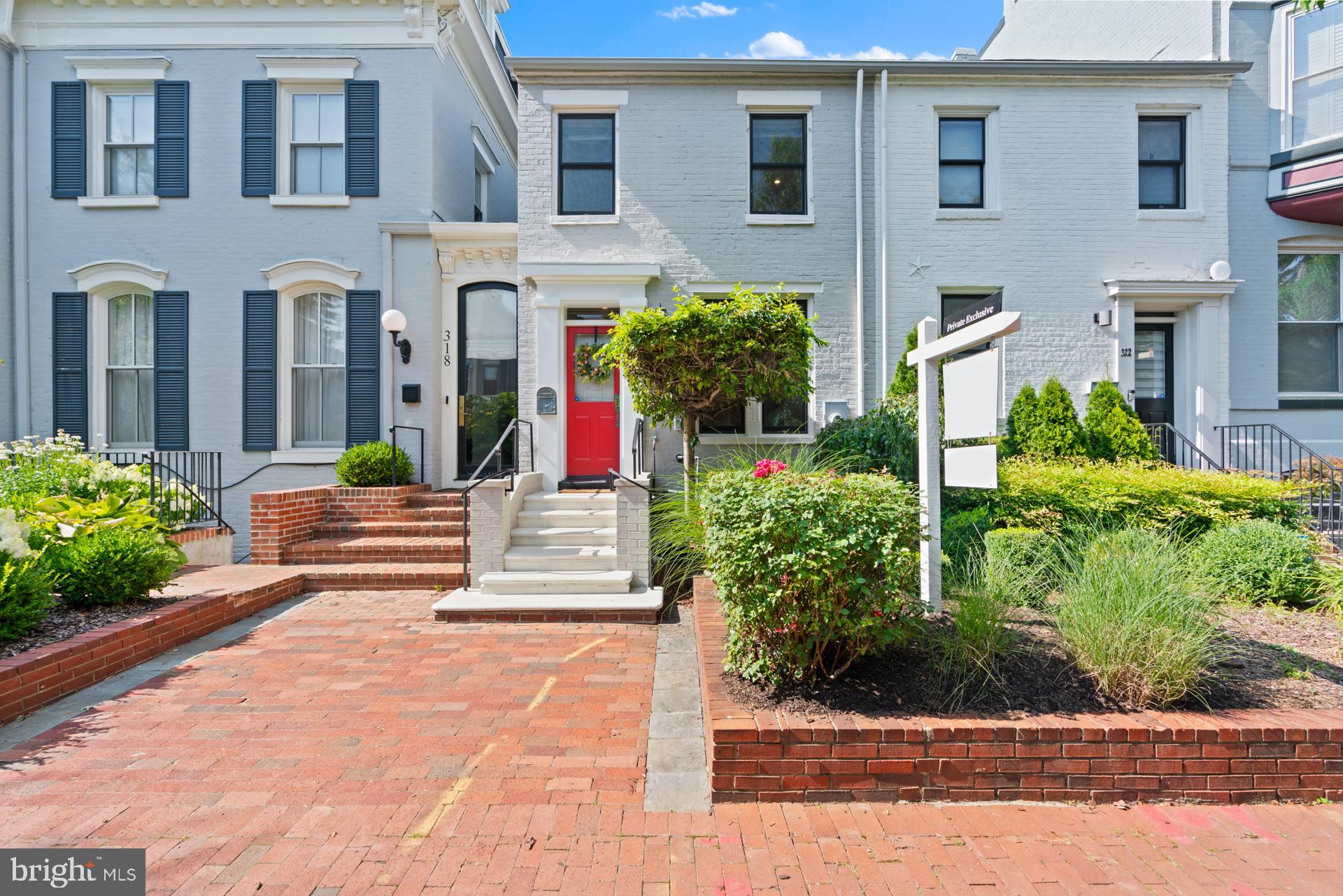 a front view of a house