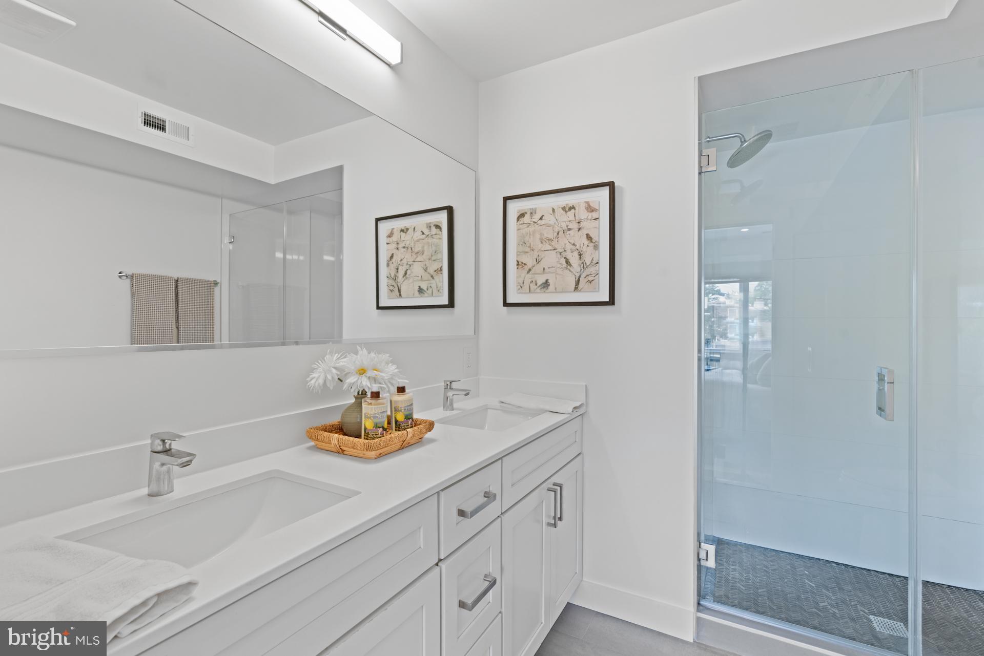 320 A Street Northeast Washington, DC 20002 - Photo 15 of 36 a bathroom with a sink mirror and vanity