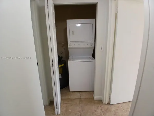 a utility room with a washer and dryer
