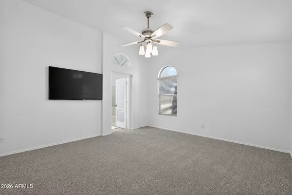 a view of a livingroom with a flat screen tv