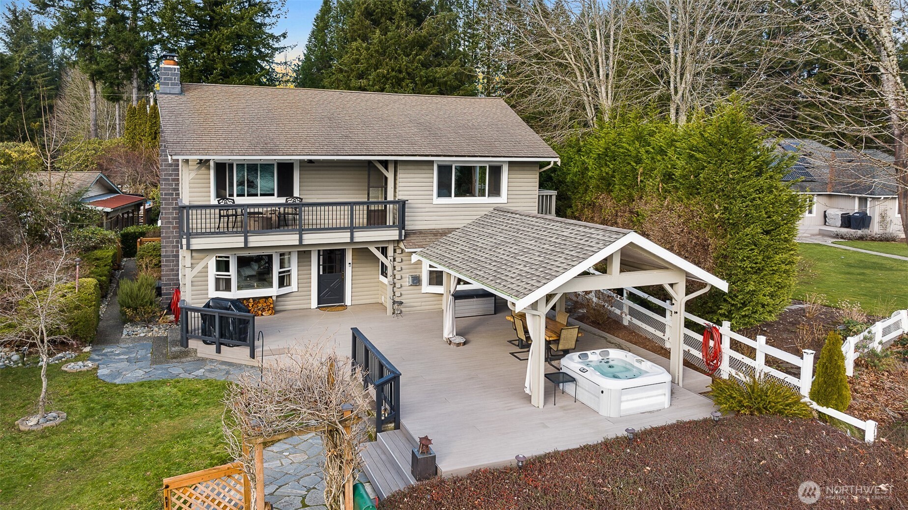 1122 Dyer Road Sultan, WA 98294 - Photo 4 of 40 a aerial view of a house with swimming pool and sitting area