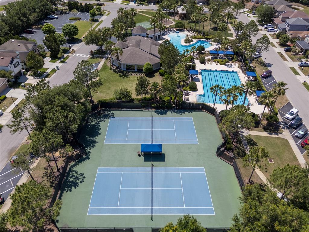 32502 Limitless Place Wesley Chapel, FL 33545 - Photo 56 of 67 an aerial view of a house with a yard and large trees