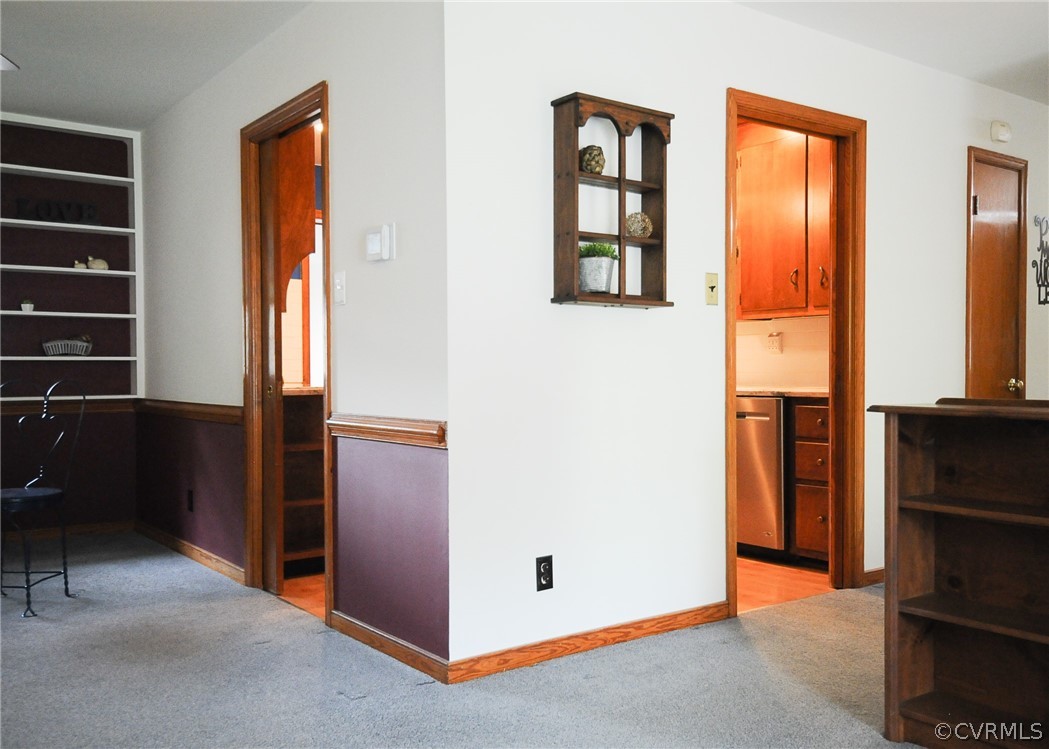 311 Treva Road Sandston, VA 23150 - Photo 17 of 40 HARDWOODS UNDER COZY CARPET, CHAIR RAIL AND A VIEW