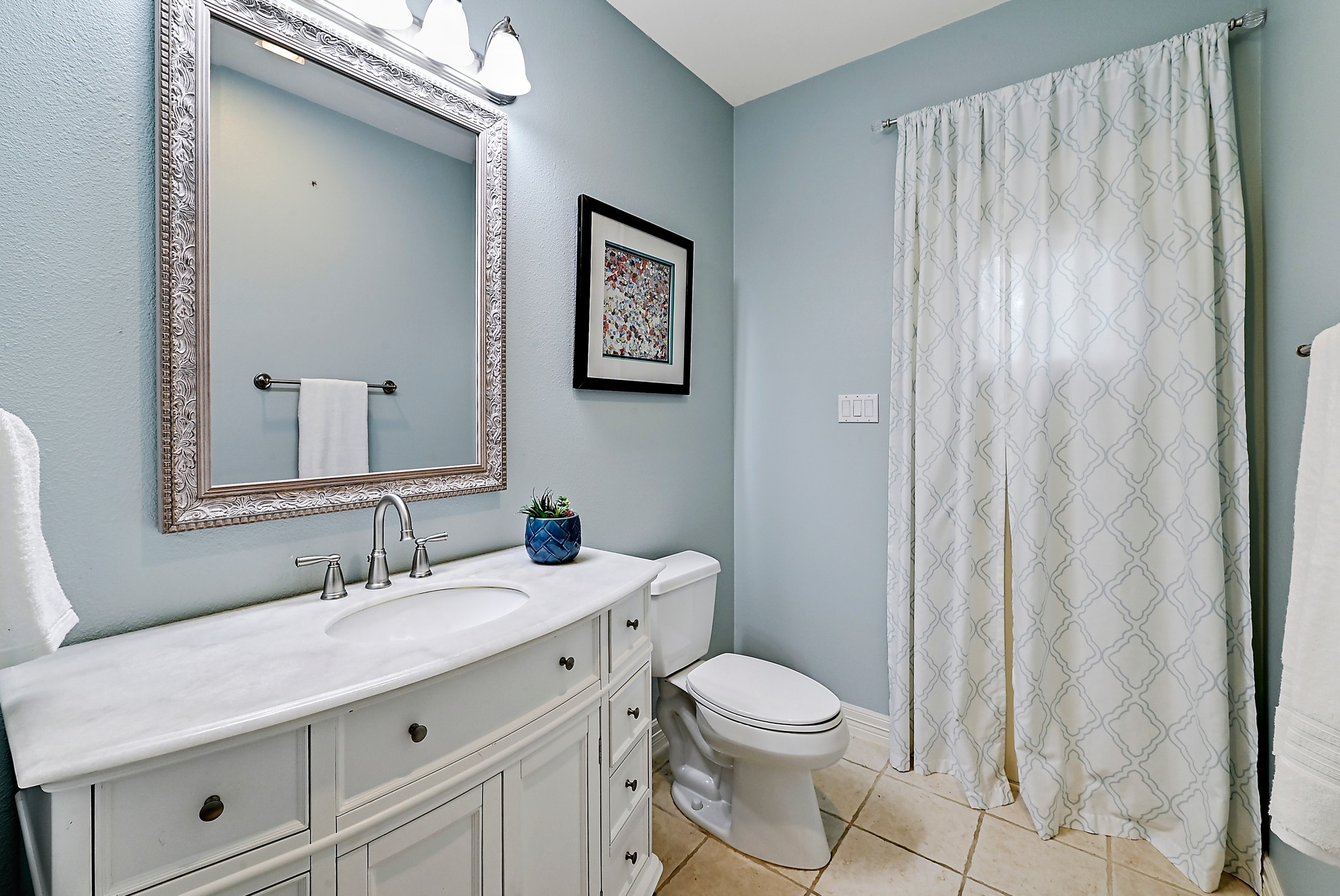 22 Hedgebrook Way The Hills, TX 78738 - Photo 31 of 40 a bathroom with a sink a toilet and shower