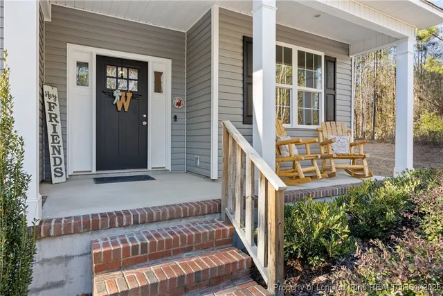 front view of a house with a porch