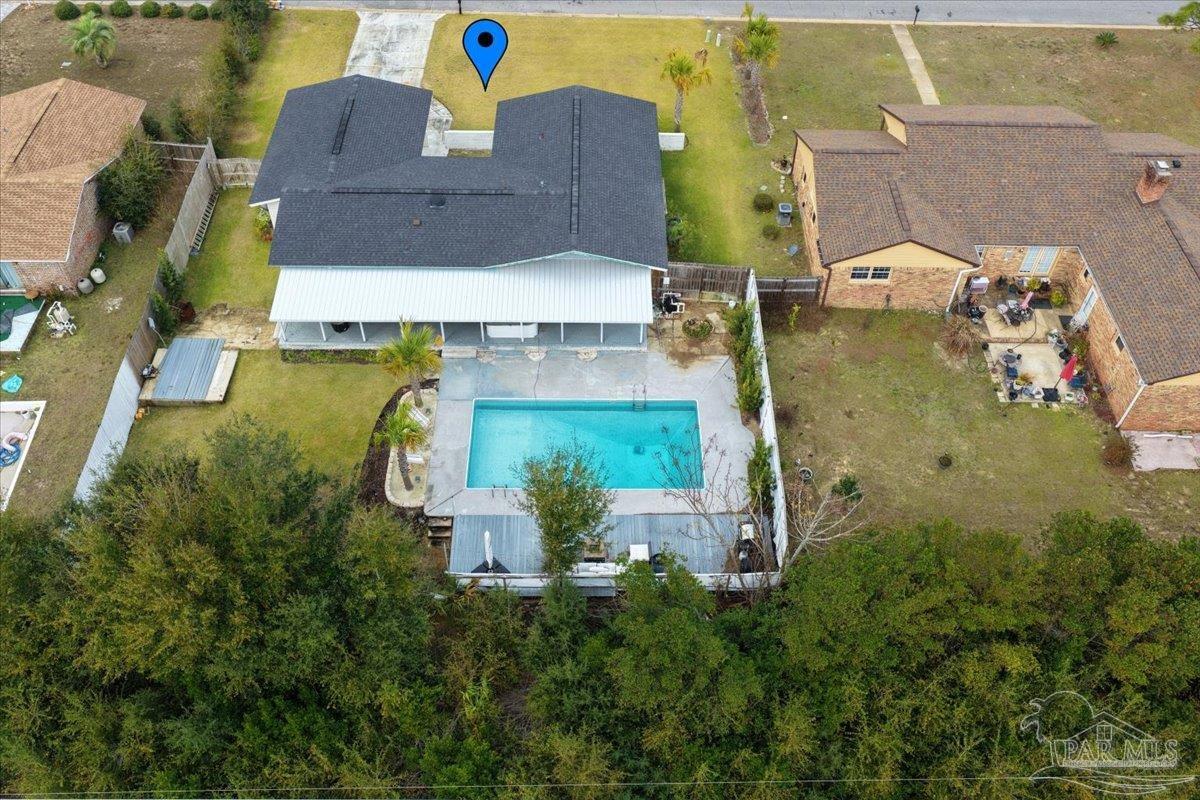 2521 Tomlinson Road Pensacola, FL 32526 - Photo 29 of 30 an aerial view of a house with swimming pool