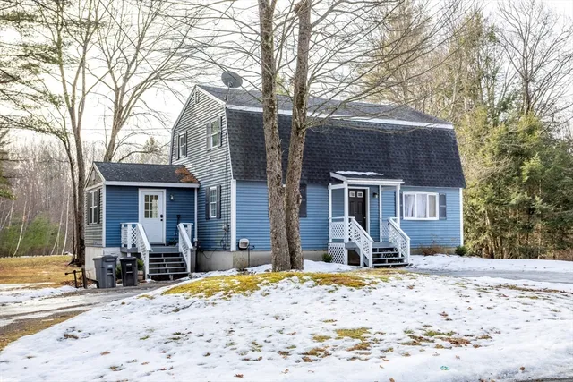 a front view of a house