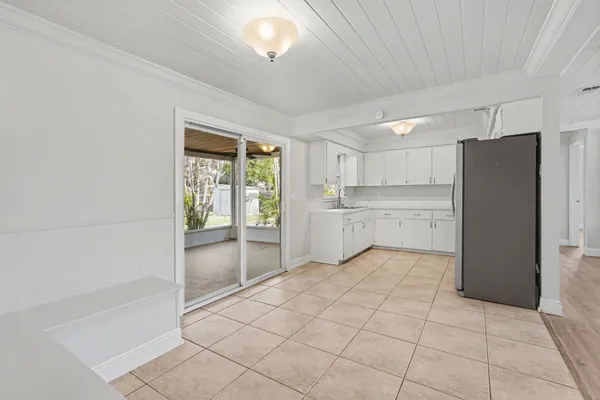 a view of a yard with a slide