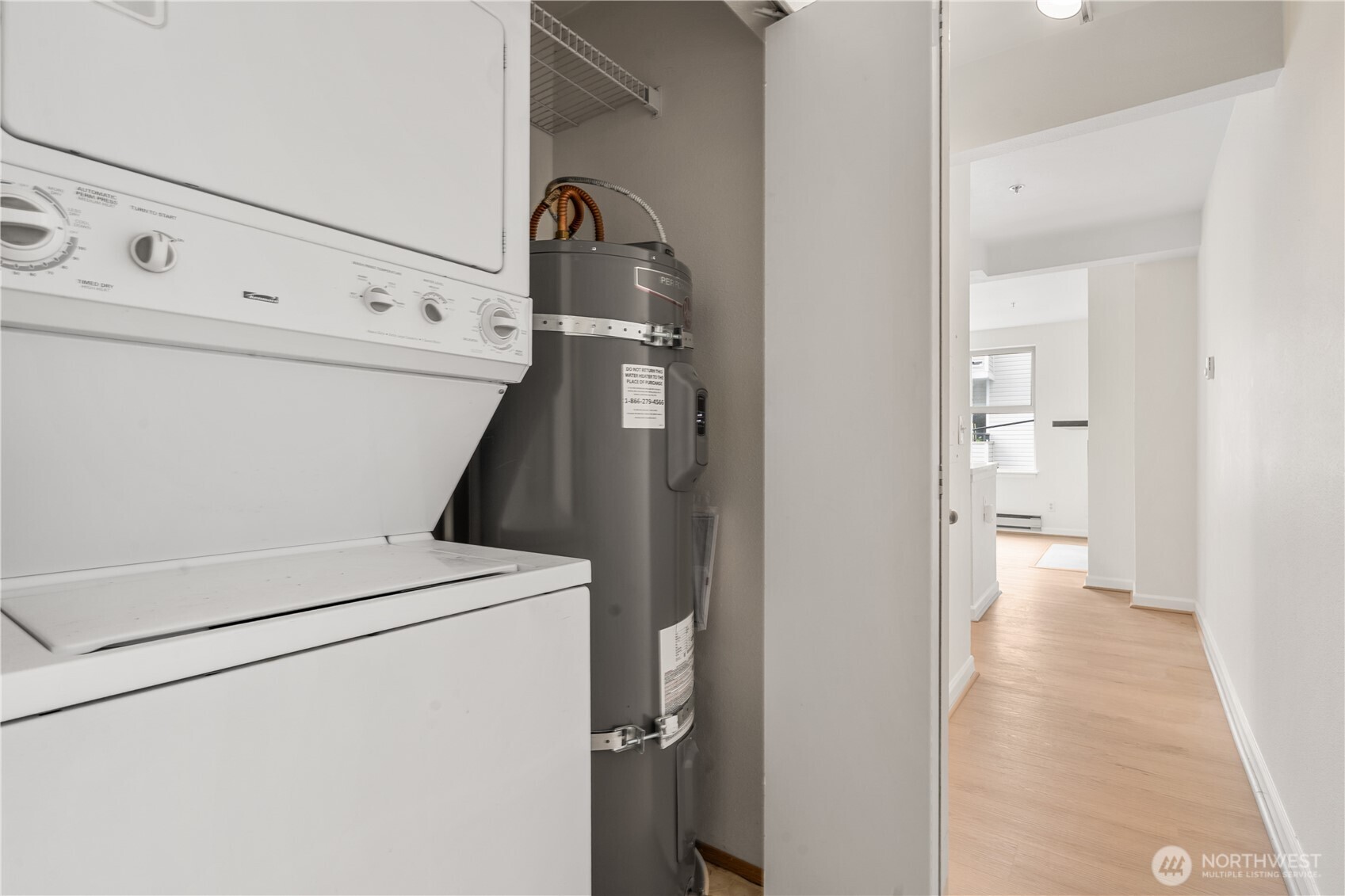 769 Hayes Street, Unit 405 Seattle, WA 98109 - Photo 19 of 29 a close up view of washer and dryer