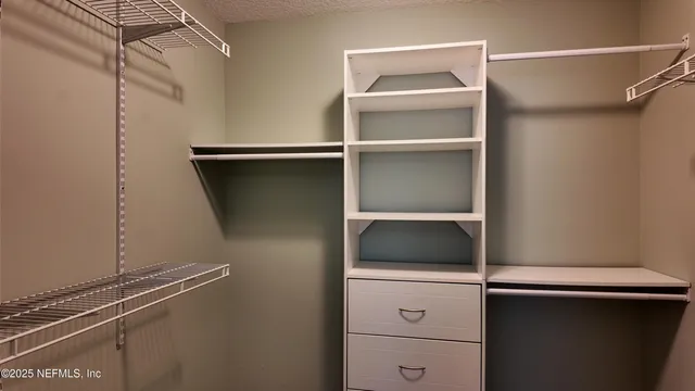 a close view of closet