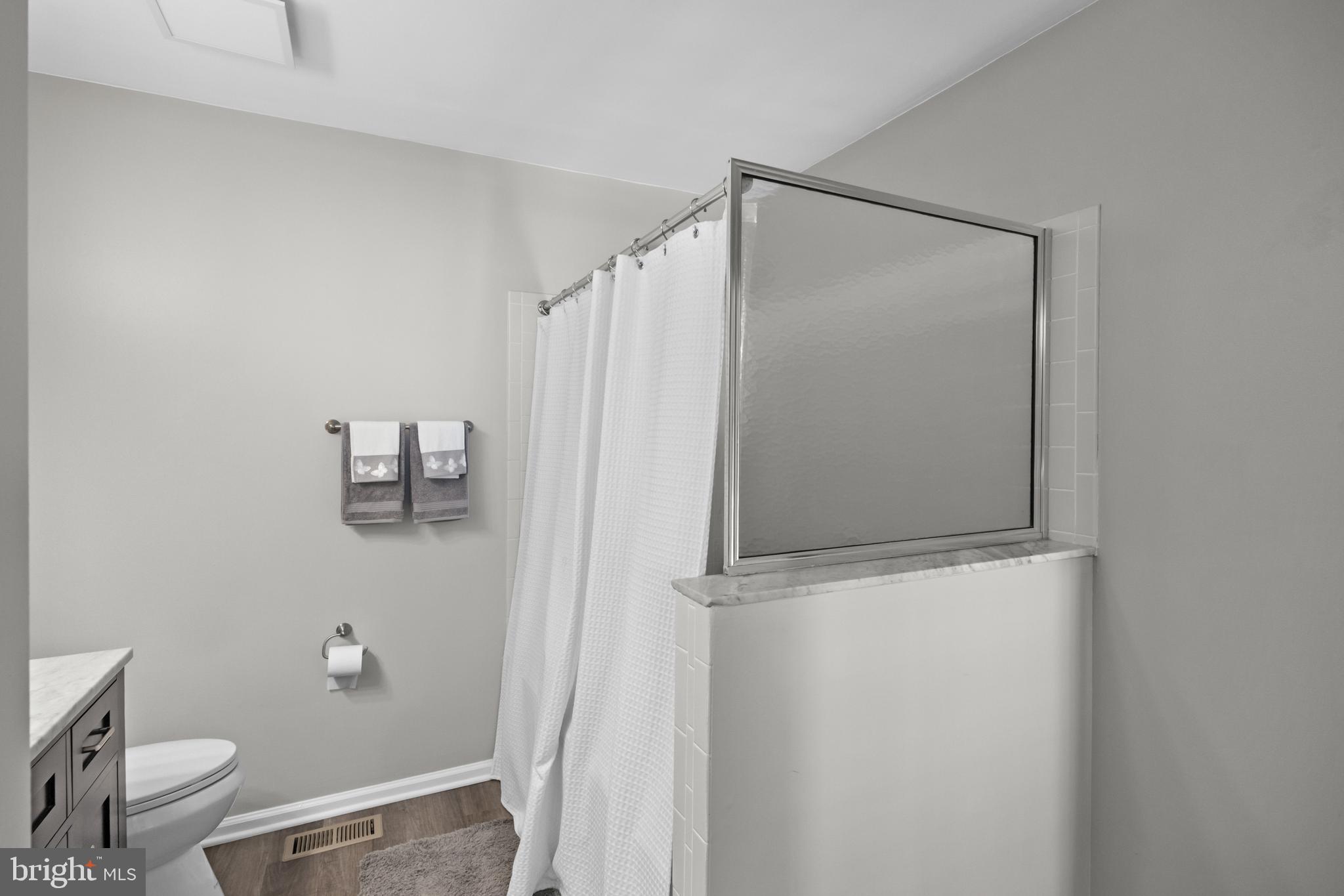 1401 Wharton Road Mount Laurel, NJ 08054 - Photo 16 of 31 a bathroom with a shower a toilet and a sink