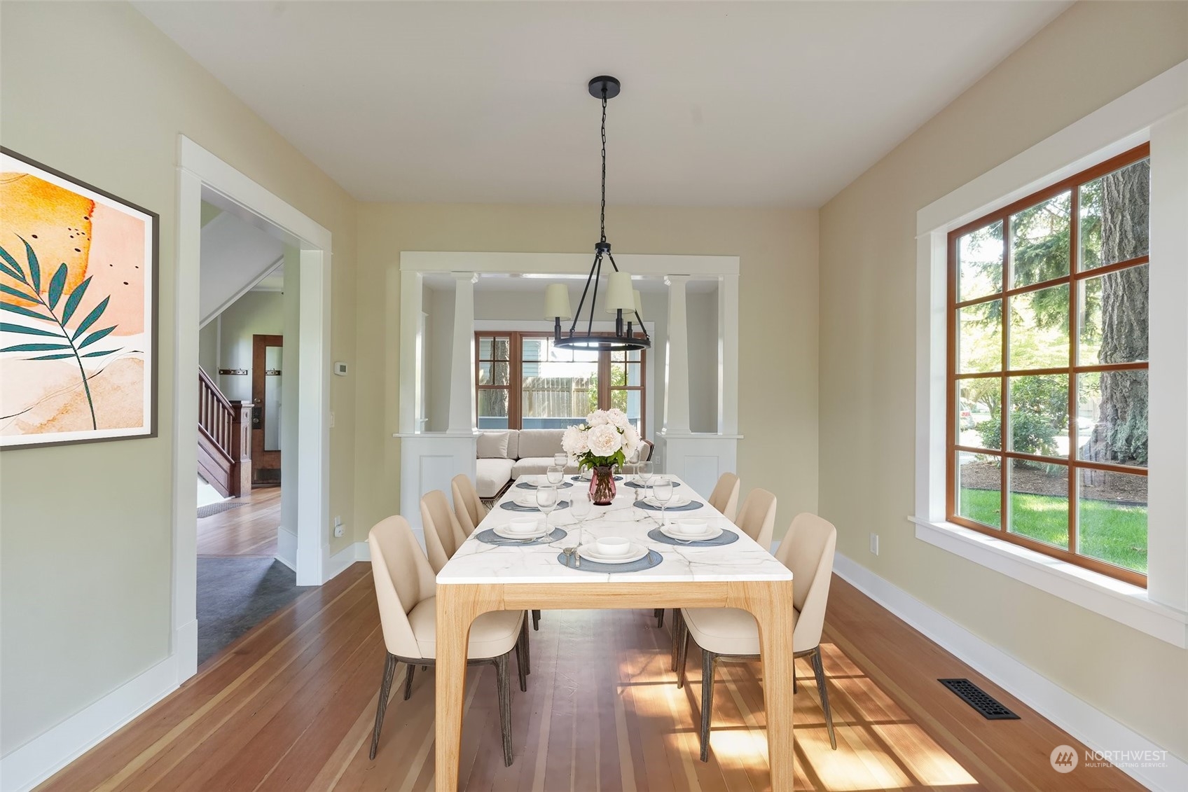 1702 North Pine Street Tacoma, WA 98406 - Photo 14 of 27 a view of a dining room with furniture window and wooden floor