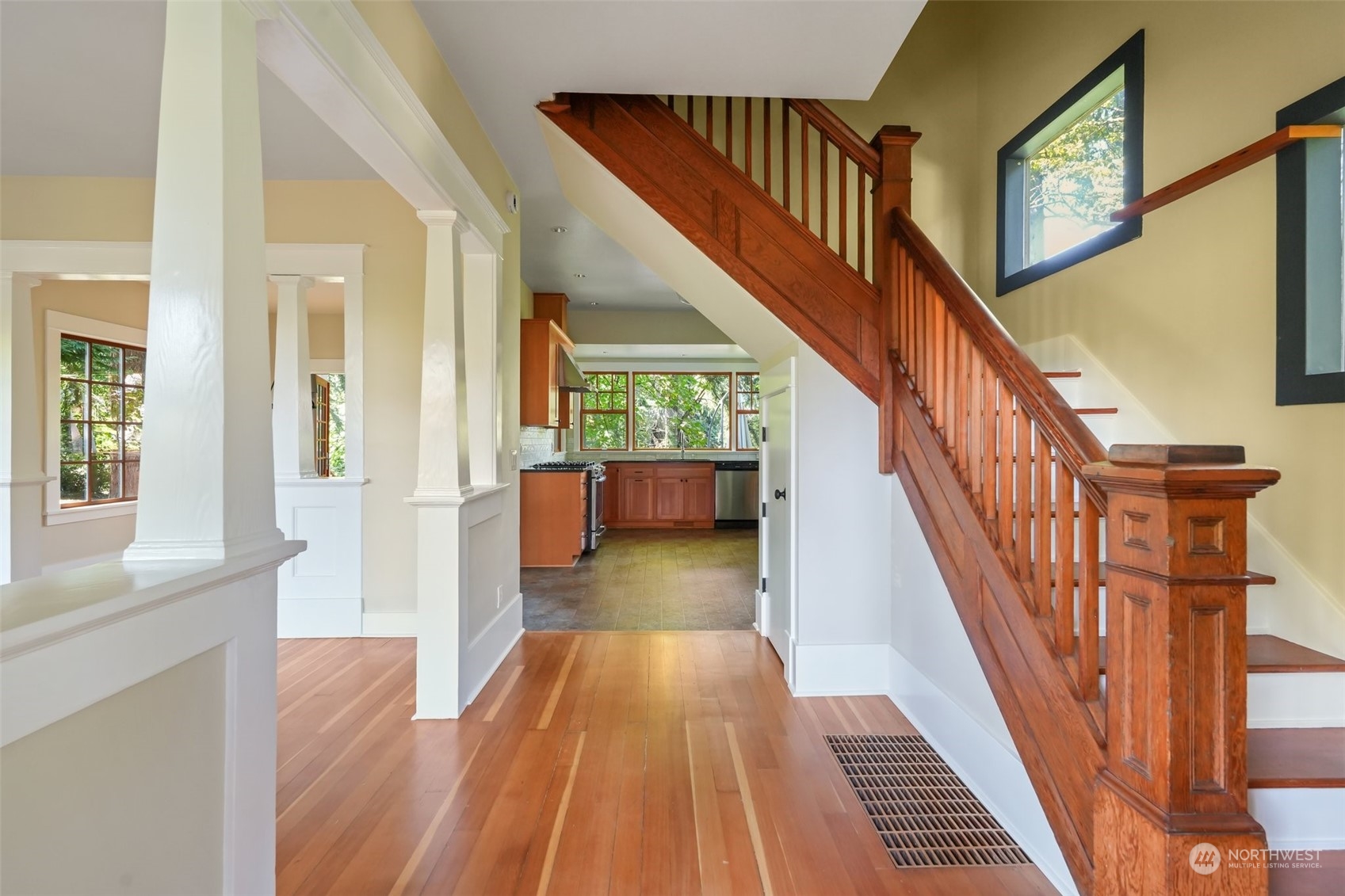 1702 North Pine Street Tacoma, WA 98406 - Photo 4 of 27 a view of entryway and hall with wooden floor