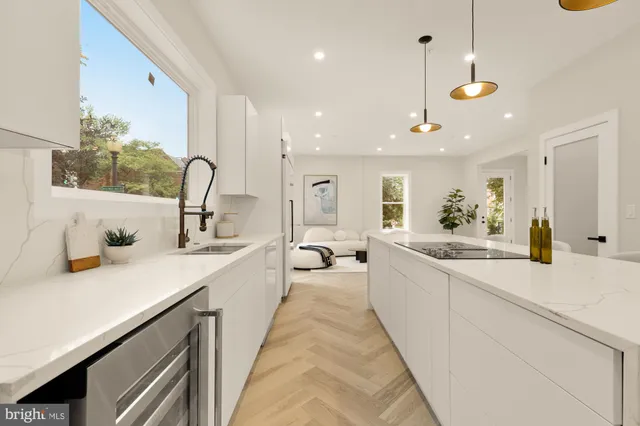 a view of a balcony with furniture
