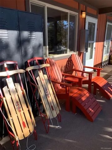 a outdoor space with seating