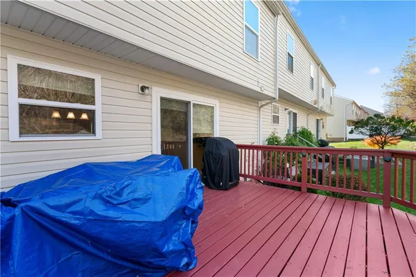 a view of a house with a deck