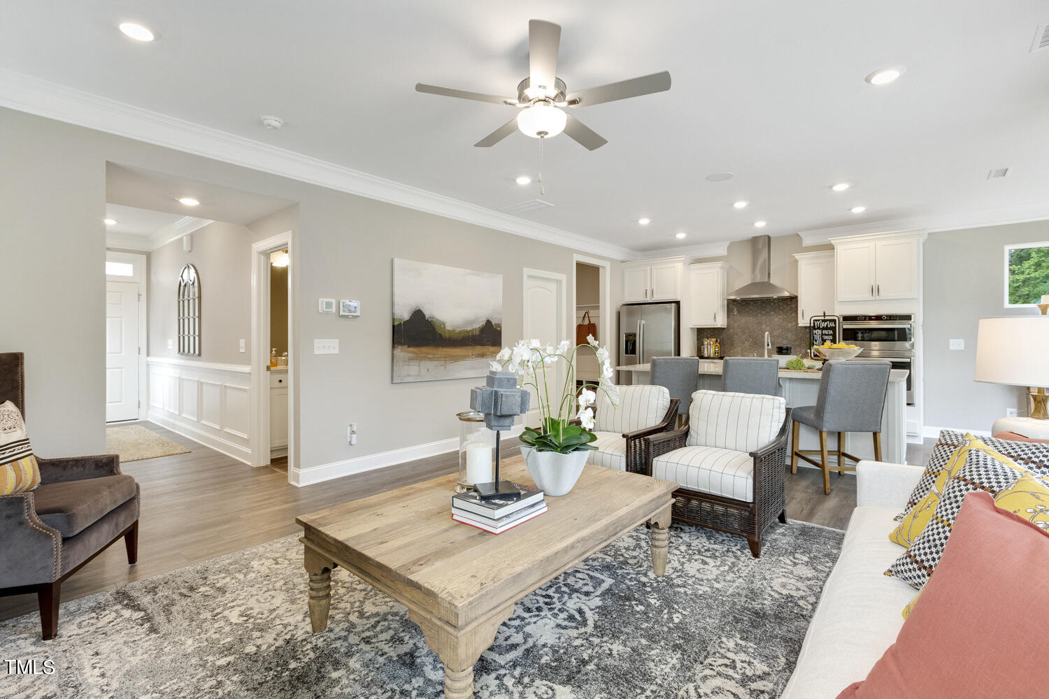 3455 Piedmont Drive Raleigh, NC 27604 - Photo 7 of 47 a living room with furniture and kitchen view