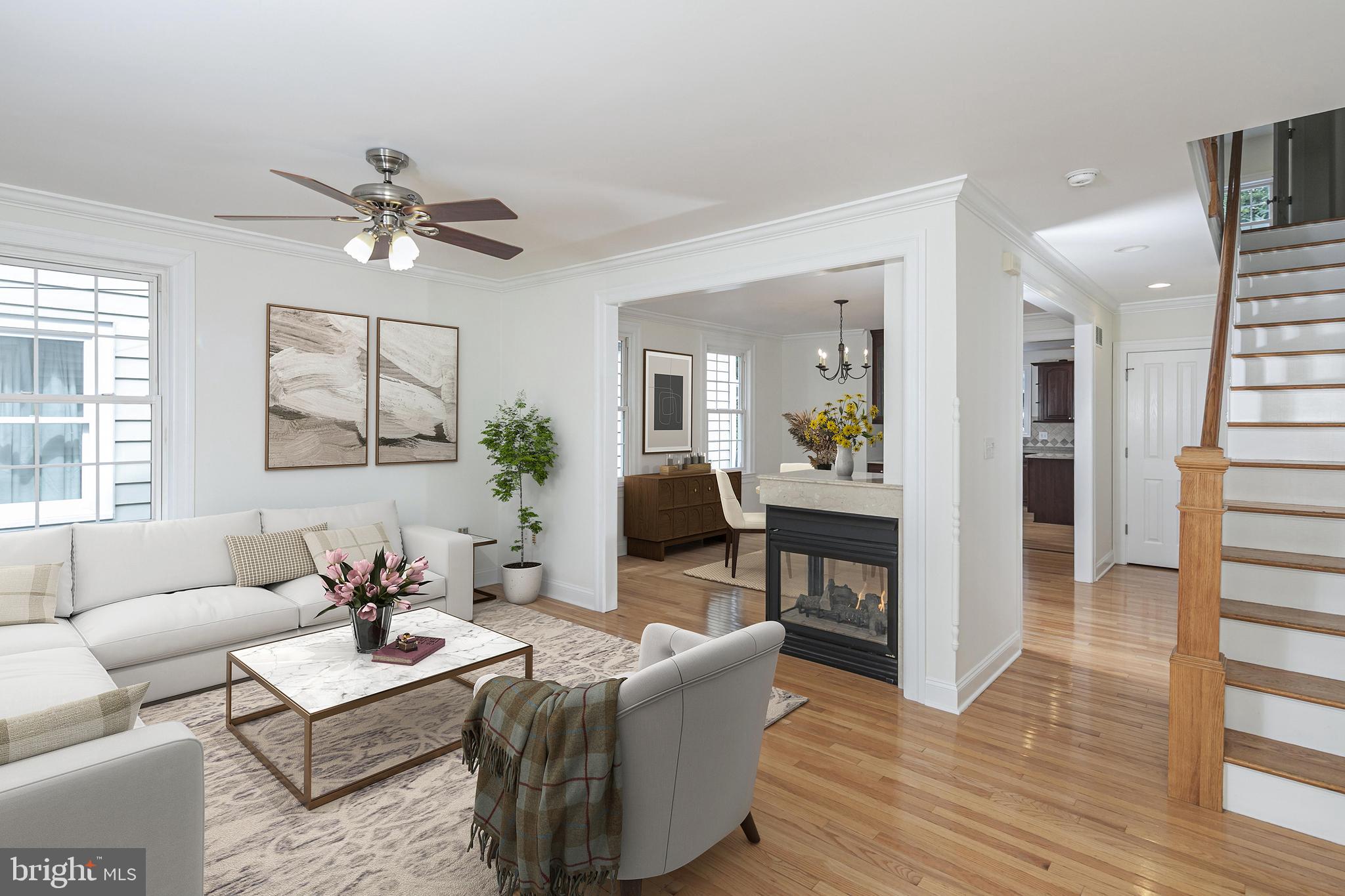 35 Maple Street Princeton, NJ 08542 - Photo 5 of 35 a living room with fireplace furniture and a wooden floor