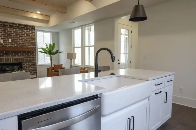 a close view of sink and tap