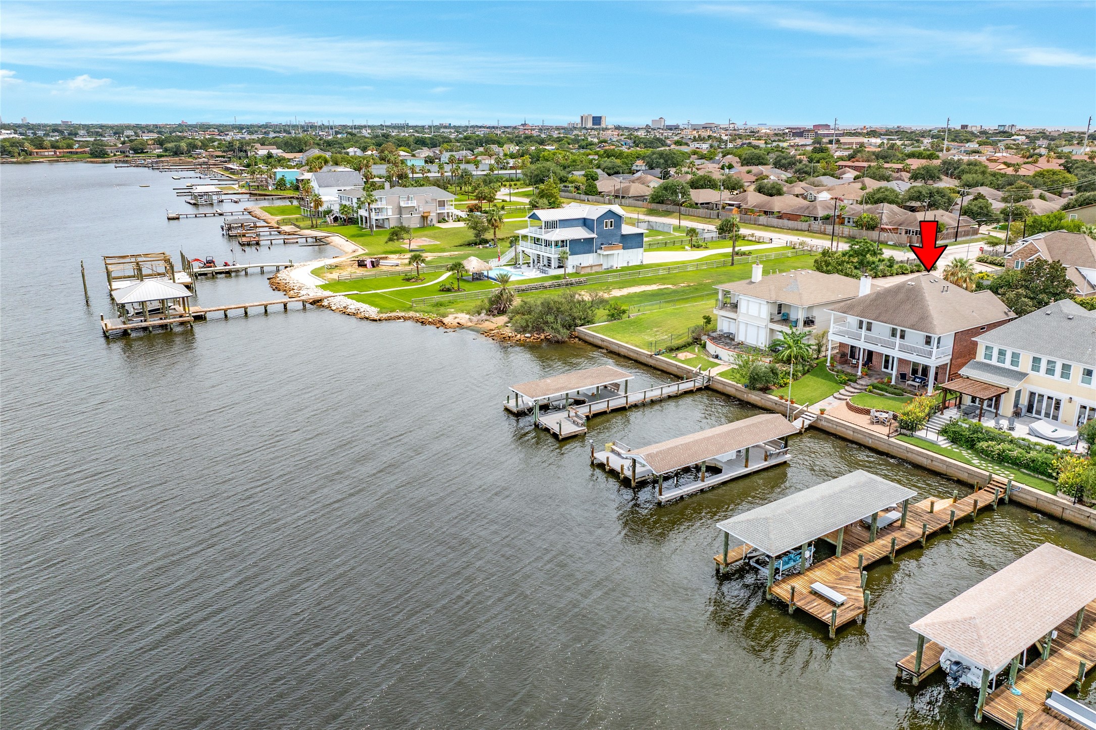 7306 Offats Point Circle Galveston, TX 77551 - Photo 8 of 50 an aerial view of residential houses with outdoor space