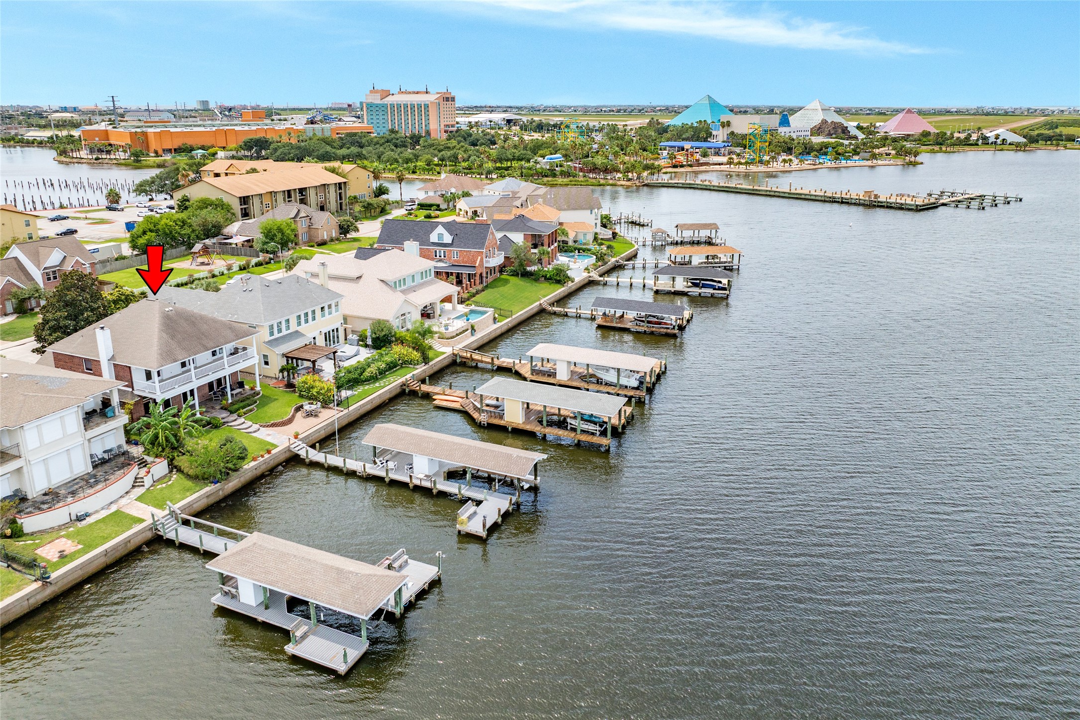 7306 Offats Point Circle Galveston, TX 77551 - Photo 9 of 50 an aerial view of a house with a ocean view