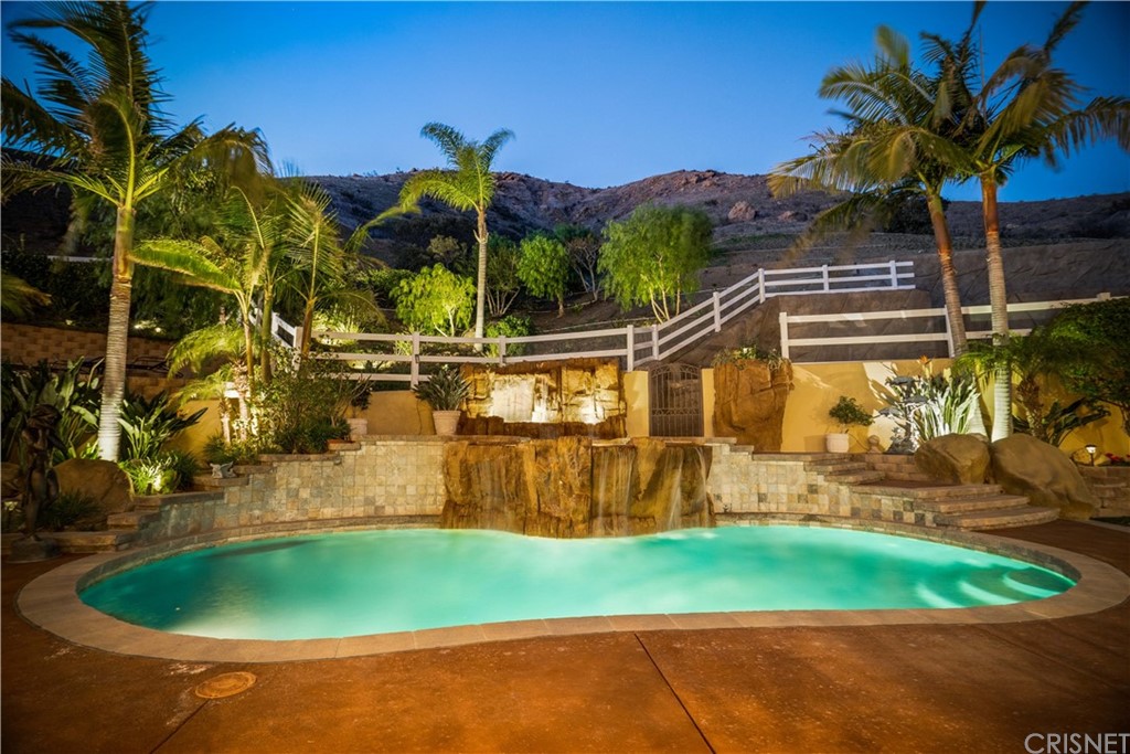 75 North Coolwater Road Bell Canyon, CA 91307 - Photo 52 of 72 a view of a swimming pool with a patio