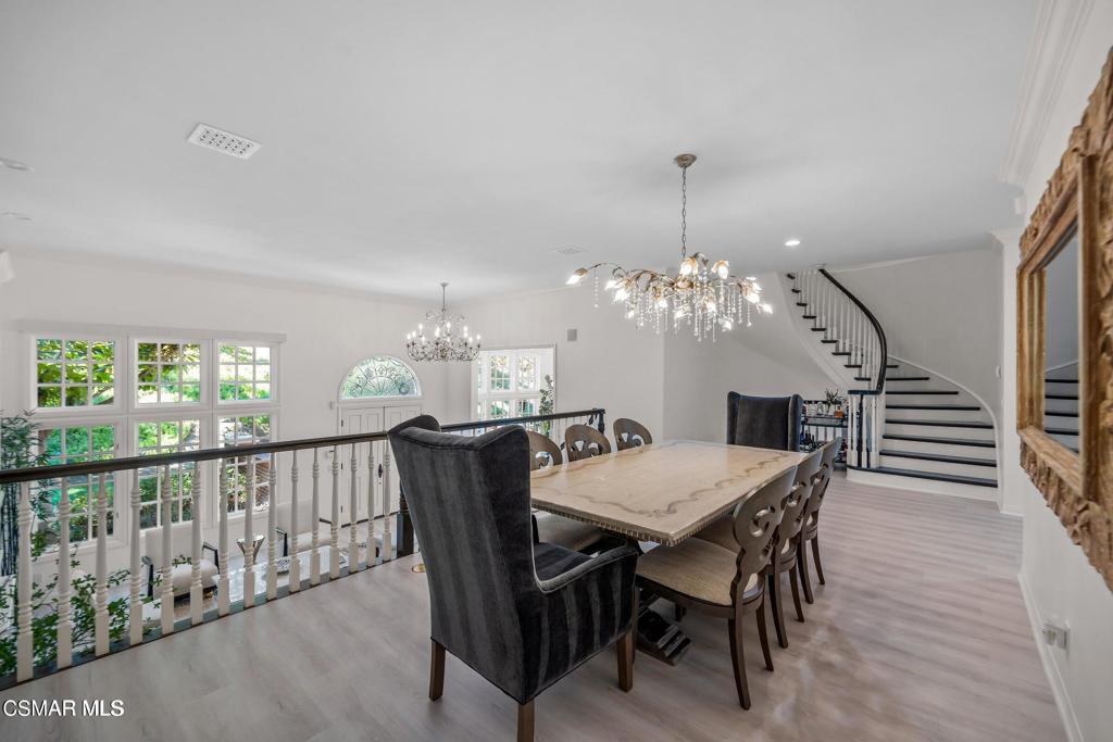 2479 Swanfield Court Lake Sherwood, CA 91361 - Photo 13 of 15 a view of a dining room with furniture window and wooden floor