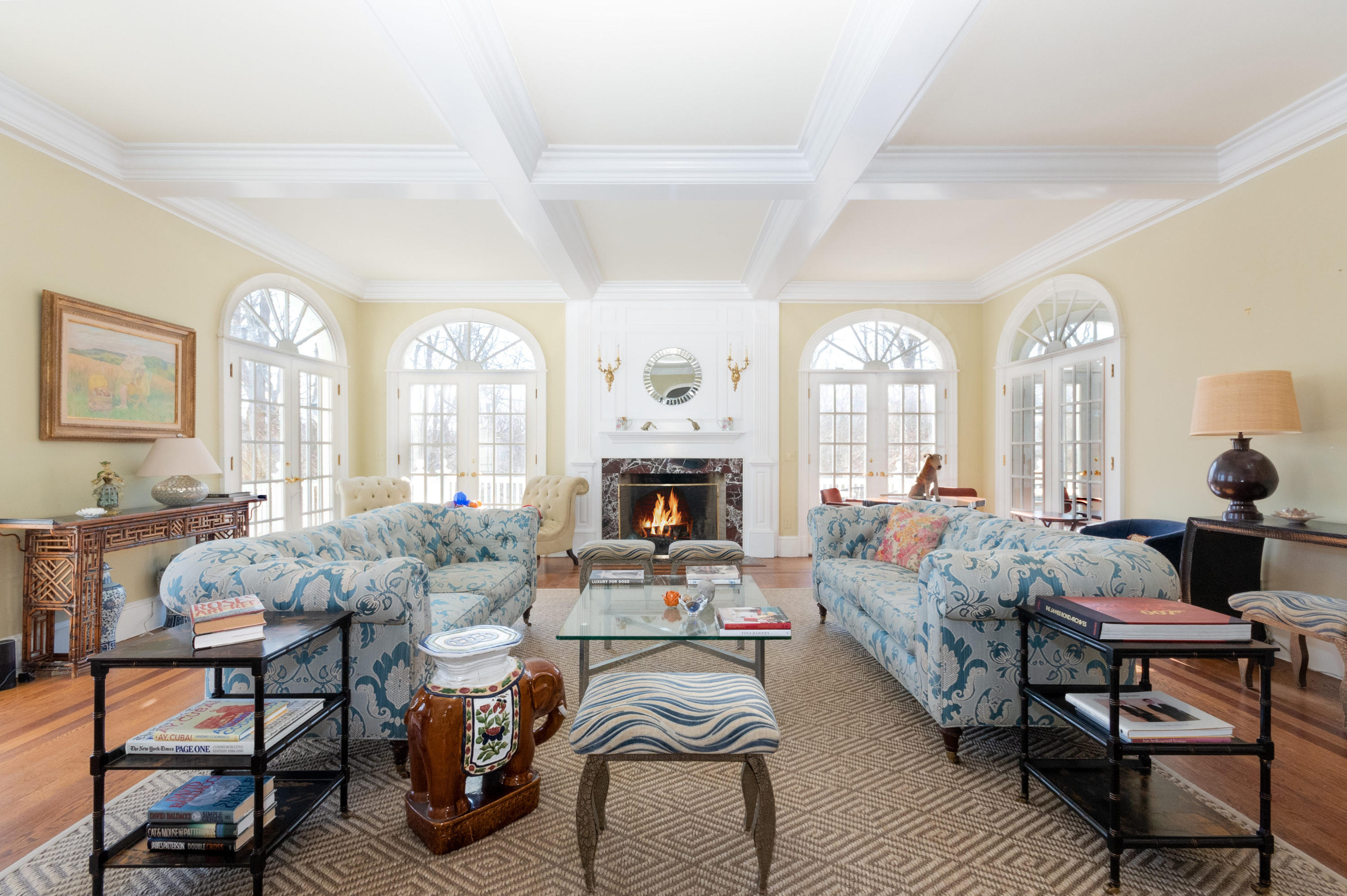 123 Lone Tree Farm Road New Canaan, CT 06840 - Photo 4 of 26 a living room with furniture and a fireplace