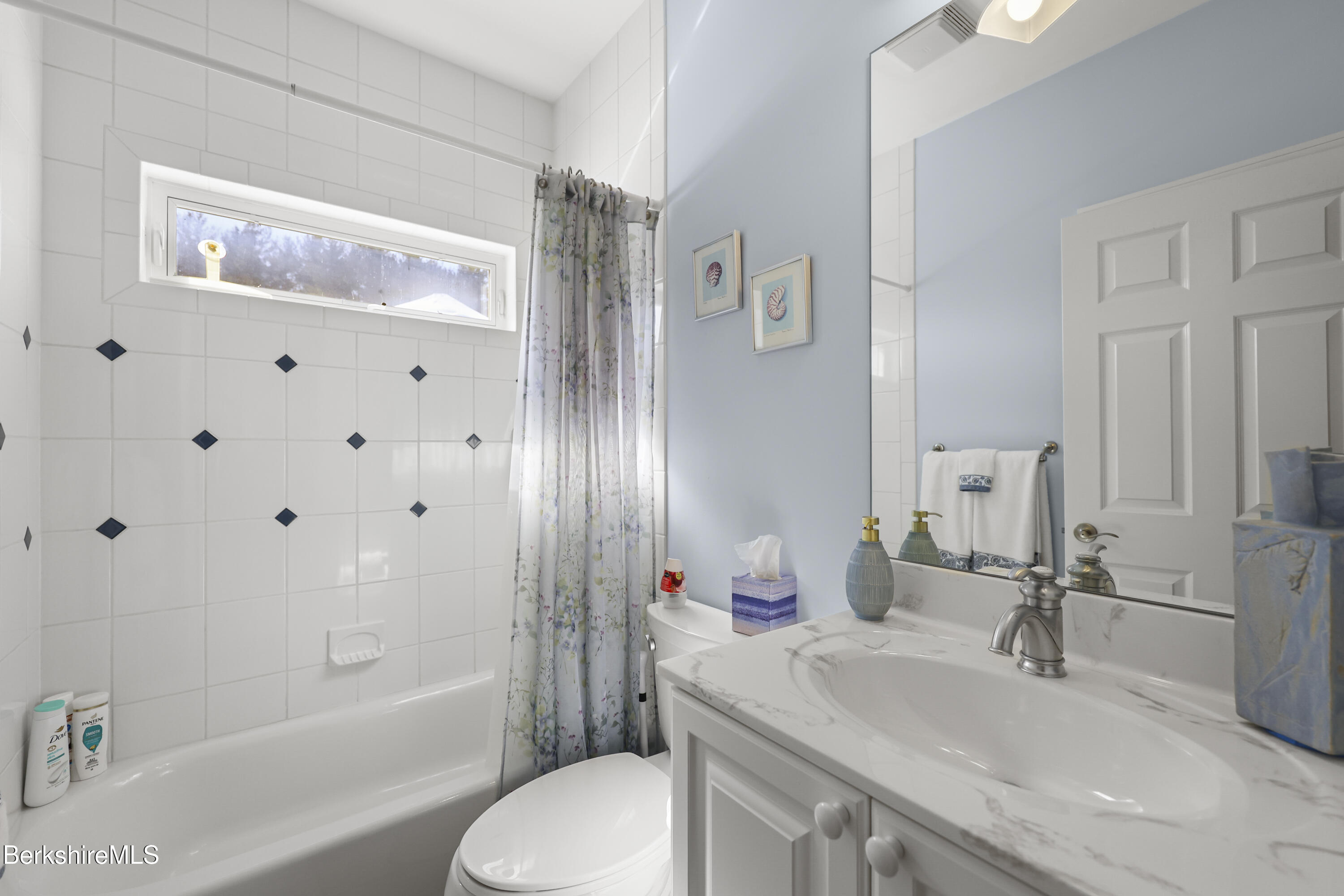 581 Red Barn Road Dalton, MA 01226 - Photo 41 of 65 a bathroom with a granite countertop sink toilet and shower