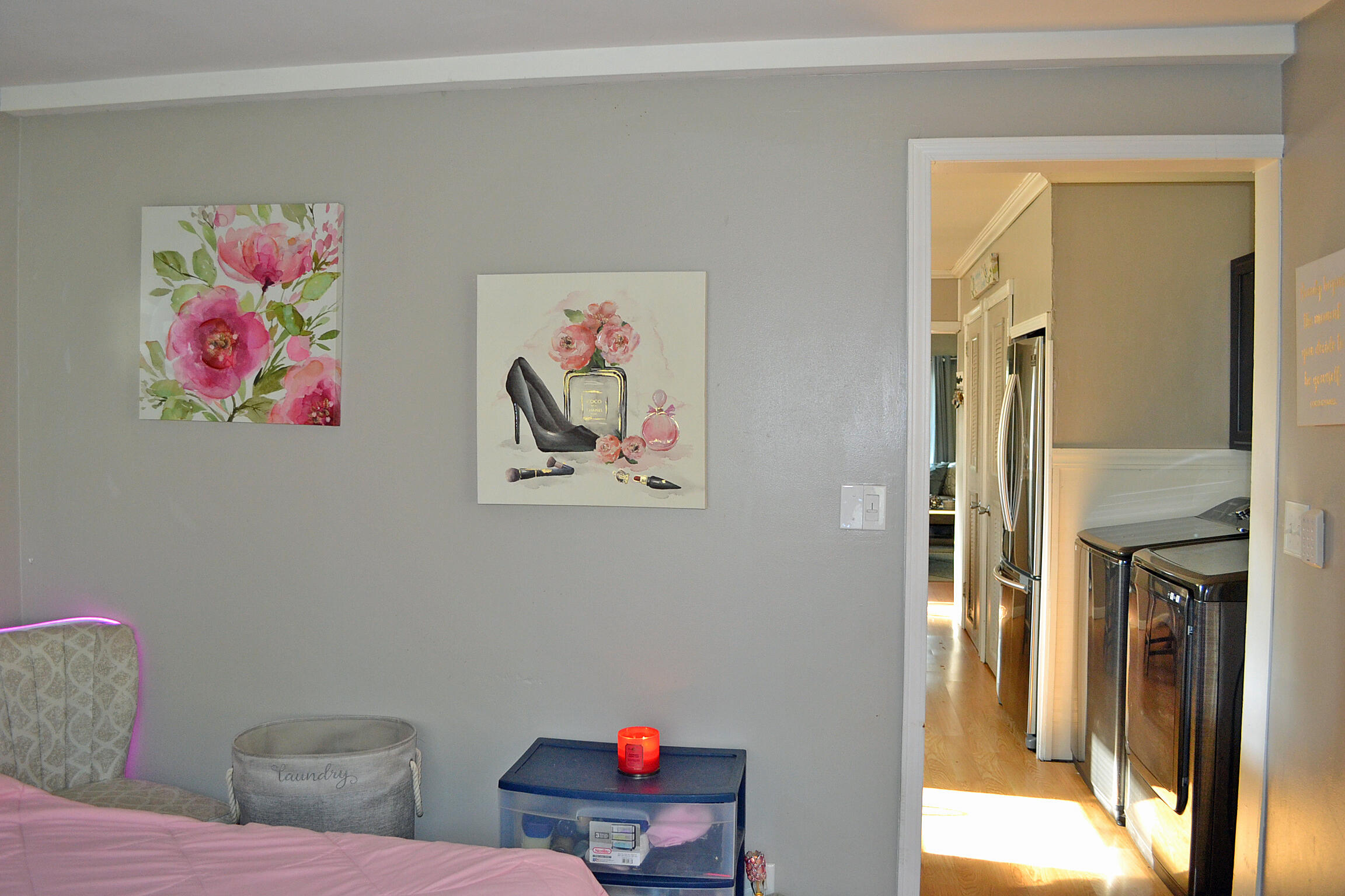 3718 173rd Court Hammond, IN 46323 - Photo 27 of 30 a bedroom with a bed and a painting on the wall