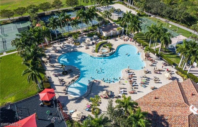 20013 Larino Loop Estero, FL 33928 - Photo 35 of 35 an aerial view of a garden with an outdoor seating