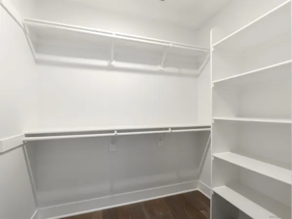 a close view of closet