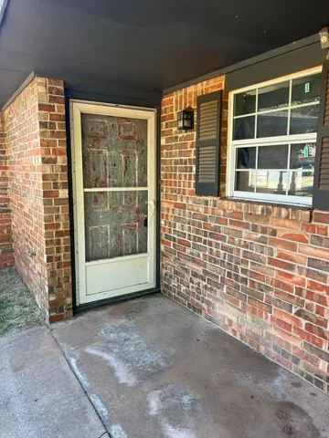 a view of front door of house