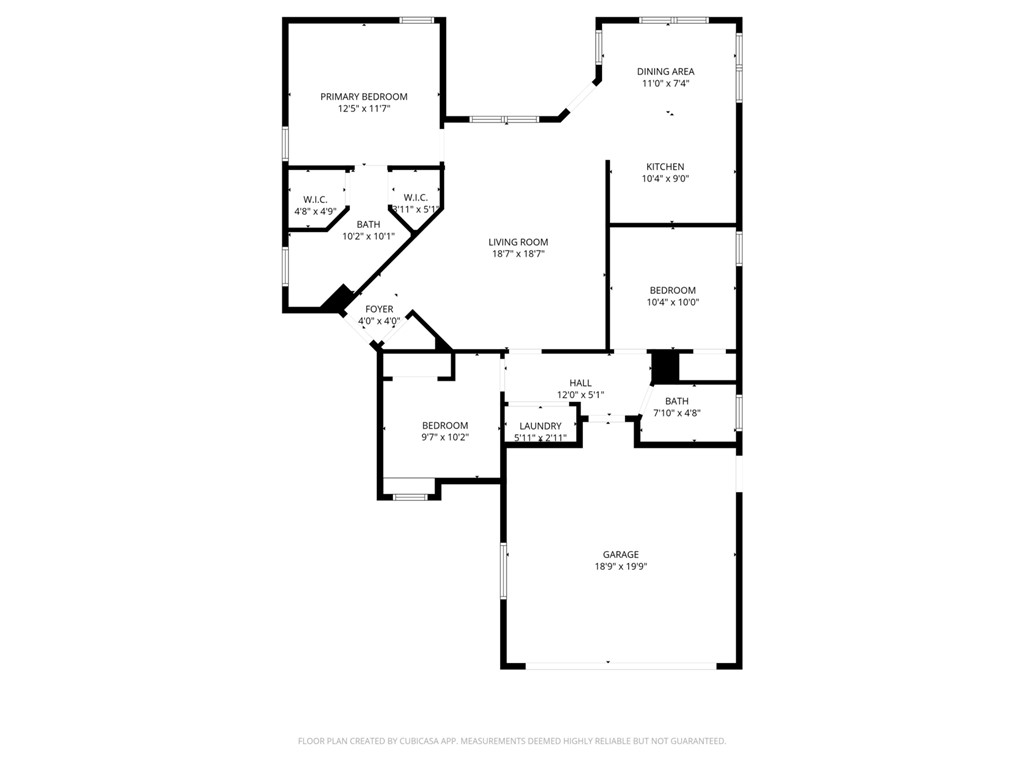 501 Riggs Street Brenham, TX 77833 - Photo 22 of 22 Floor plan - measurements are approximate
