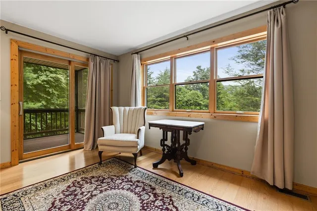 a living room filed with furniture