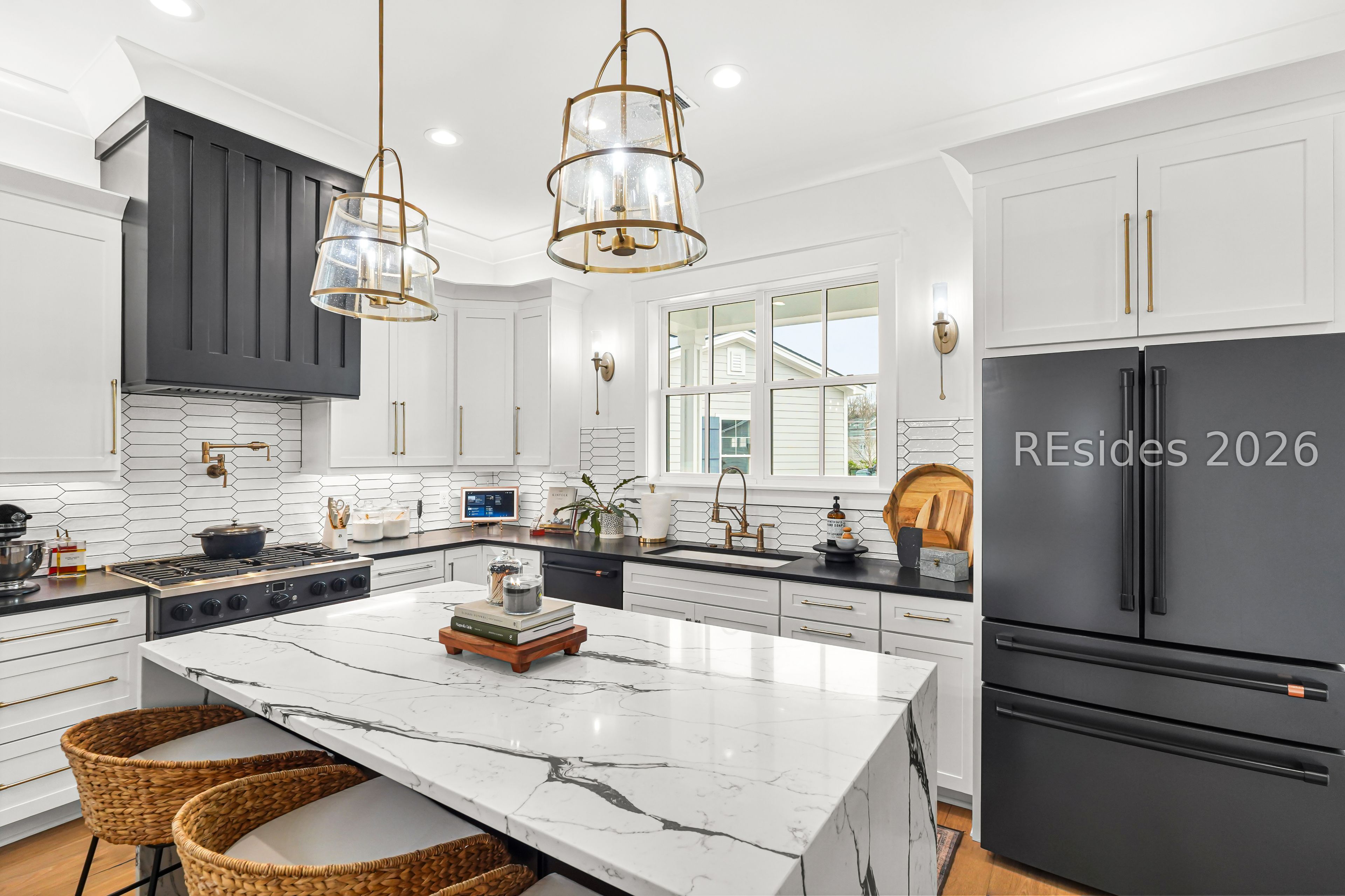 93 Anchor Bend Bluffton, SC 29910 - Photo 11 of 54 Waterfall kitchen island and GE Profile appliances