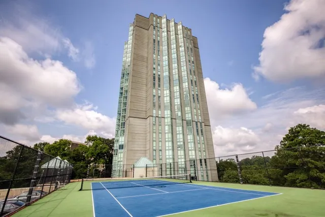 a view of a tennis court