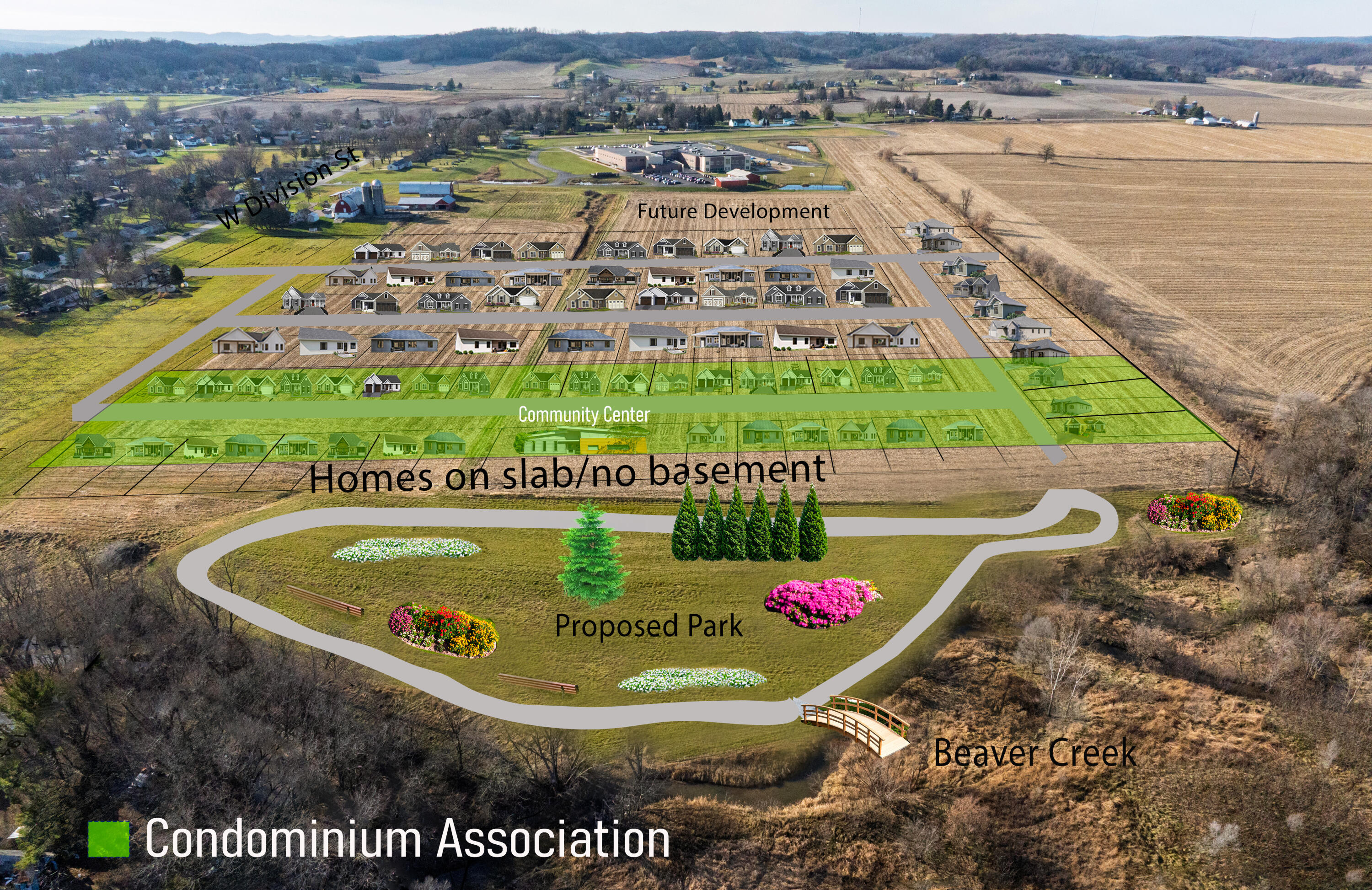 Division St homes & streets condo