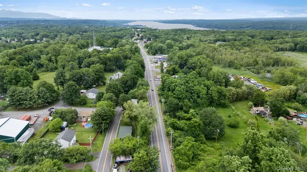 an aerial view of multiple house