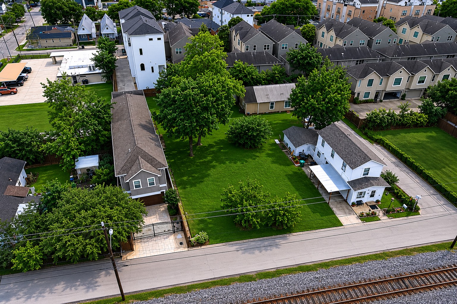 4309 Allen Street Houston, TX 77007 - Photo 2 of 6 an aerial view of house with yard