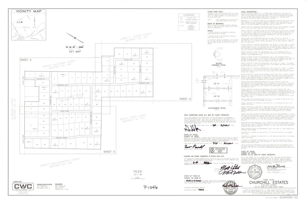 Lot 1 Colony Road Tolar, TX 76476 - Photo 10 of 10 Final plat of subdivision