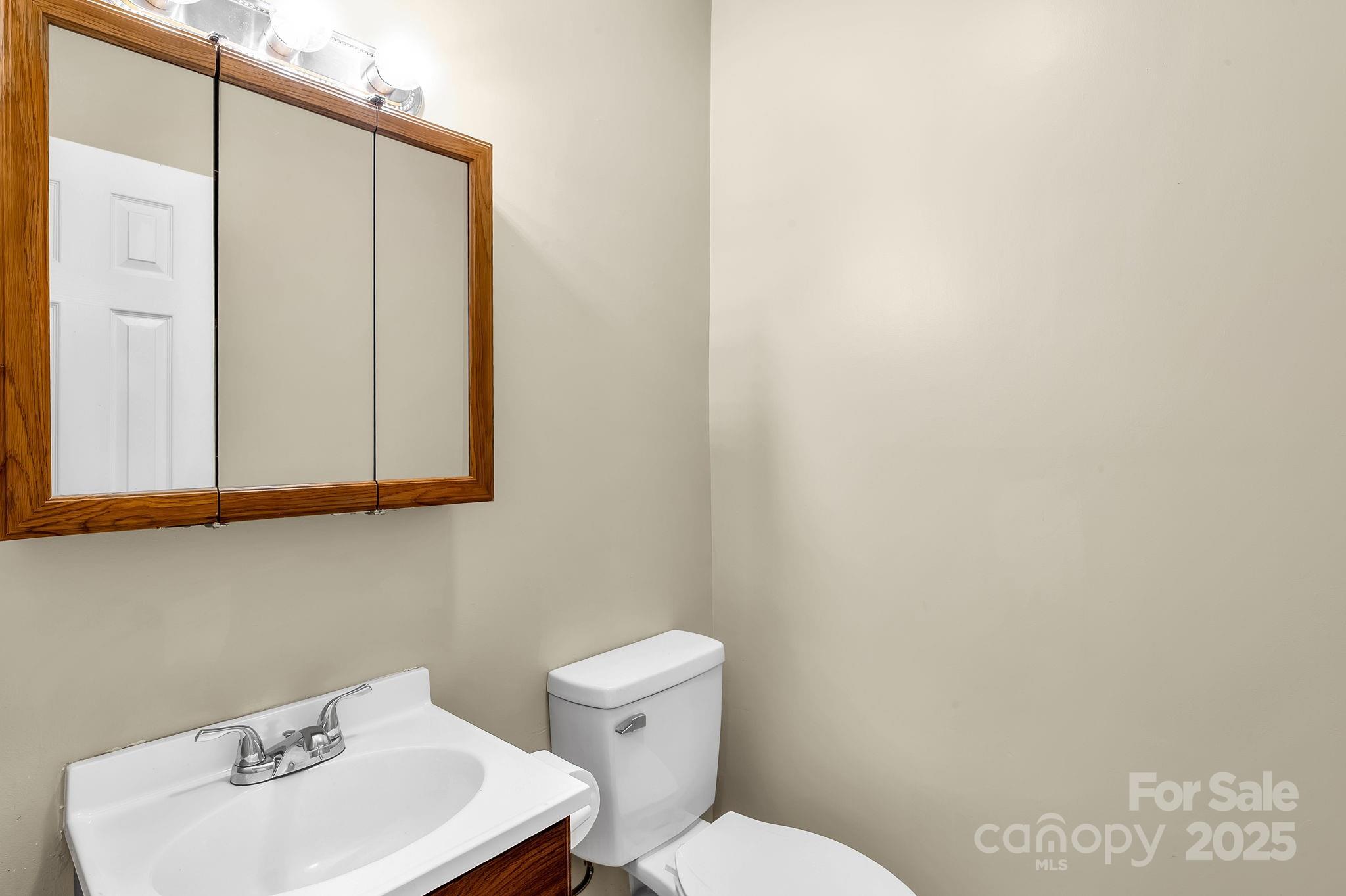 88 Lees Creek Road Asheville, NC 28806 - Photo 9 of 17 a bathroom with a sink a toilet and mirror