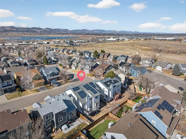 an aerial view of a city