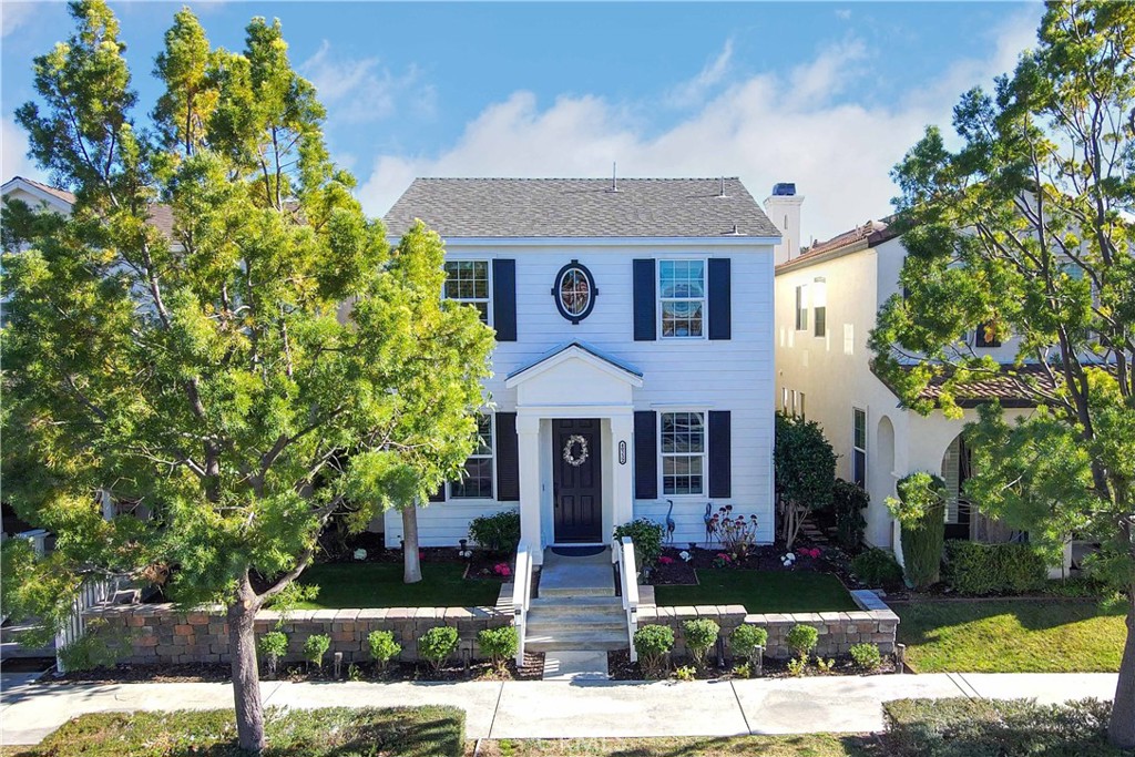 front view of a house with a small yard