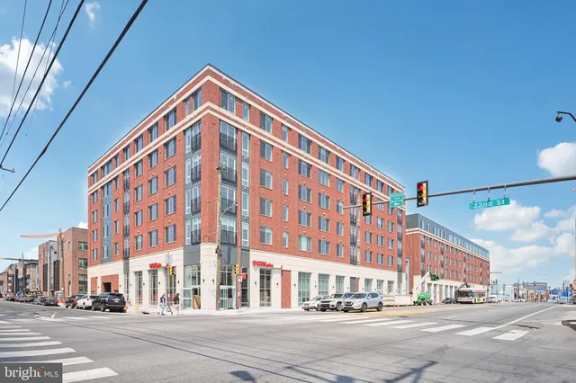 a front view of a building