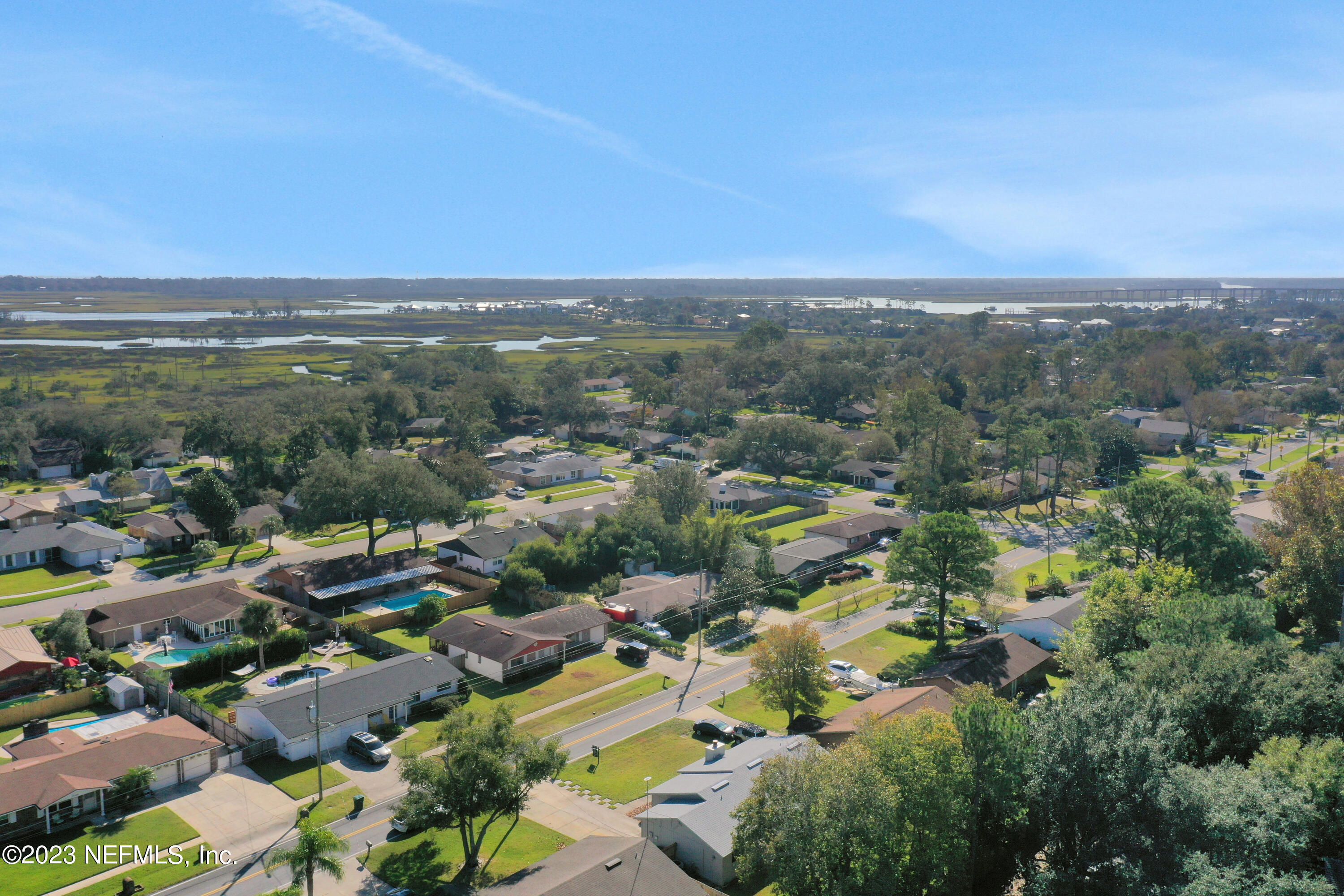 3826 Eunice Road Jacksonville, FL 32250 - Photo 41 of 45 an aerial view of a city with lots of residential buildings