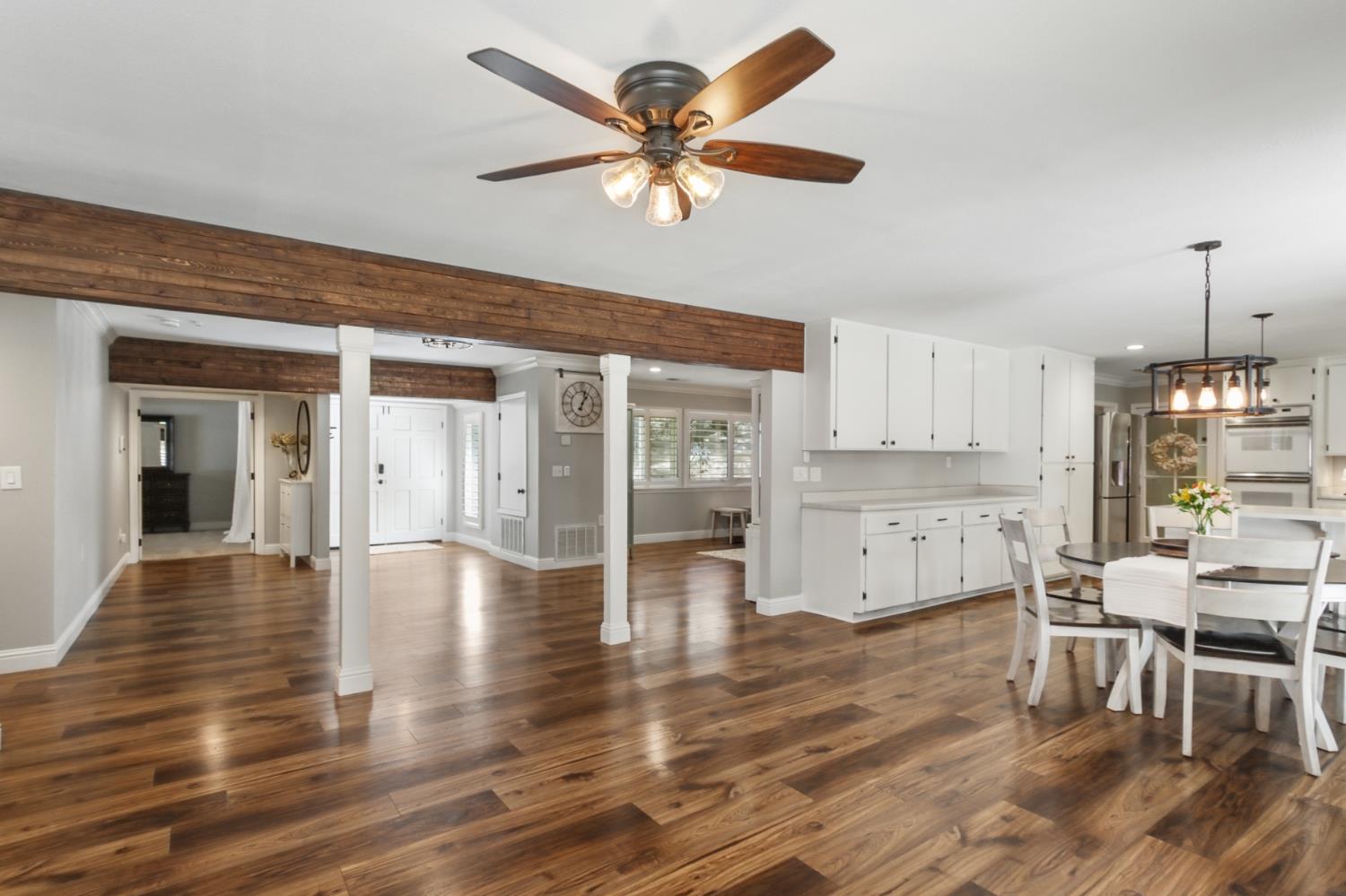 33837 Nary Red Road Alta, CA 95701 - Photo 33 of 74 a view of work space with wooden floor and a ceiling fan